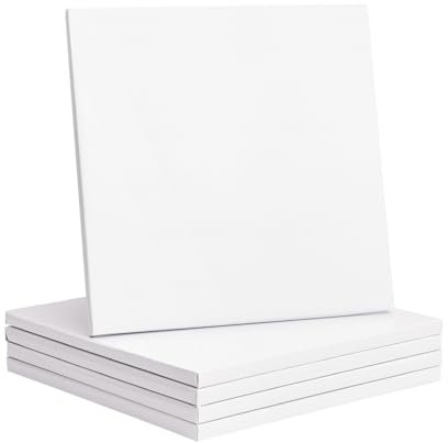 The Baked Studio - 12 Inch 12mm Thick Square White Gloss Drum Cake Boards (Pack of 5)