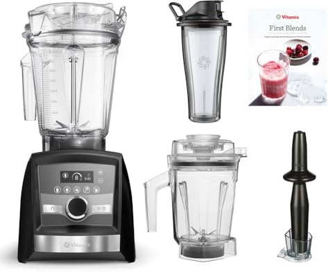 Vitamix Ascent 3500i pack, Batidora Vaso, 1400 W, 2 litros, Grafito
