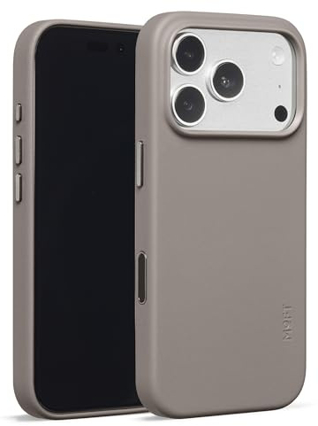 MOFT für iPhone 17 Pro Hülle, MOVAS Vegane Ledertasche Magnetische Hülle, Weicher Anschlag, Farberhaltung, Fleckenresistent, Leicht zu Reinigen, Taupe