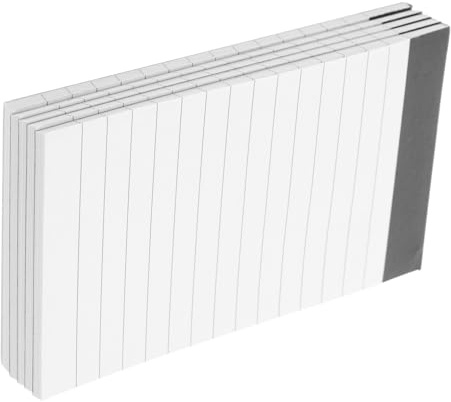 Kleiner Schreibblöcke A7 5 Stück-pack Weiß Papier Linierter Schreibblock | Stabile Rückseite, Abreißbar und Glatt Beschreibbar, für Büro und Geldbörse, Einschulung Feier