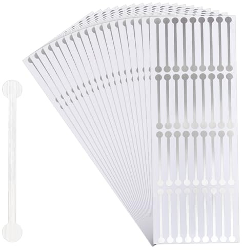 MAYJOYDIY 504 Stück Manipulationssichere Aufkleber 23×8cm Klebeetiketten Tamper Labels Handgefertigte Aufkleber PVC Selbstklebeaufkleber Für Gläser Kosmetikflaschen Briefumschläge Pappbecher(Silber)