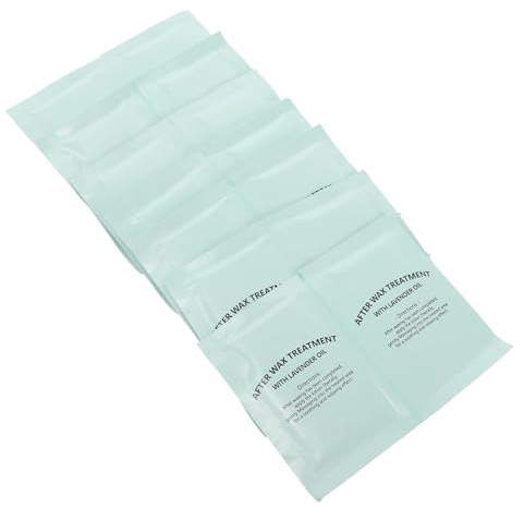 DECHOUS 20 Stück Post Waxing Öl Tücher zur Hautpflege mit Feuchtigkeitsspendender Formel Einzeln Verpackt für Einfache Anwendung Entfernt Wachsrückstände Rötungen für Glatte Gepflegte