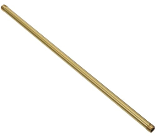 HYTROVE Tube Laiton Poli Creux à Filetage Externe pour Luminaire, Raccord Fiable pour Porte-lampe, Projets D’éclairage Diy, 300mm