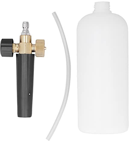 Ryoncng Foam Cleaning Gun High Pressure 1/4in Large Capacity Car Wash Sprayer with Adjustable Nozzle for Window Driveway White Black 1L