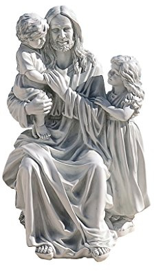 Design Toscano Jesus liebt die kleinen Kinder, Gartenfigur
