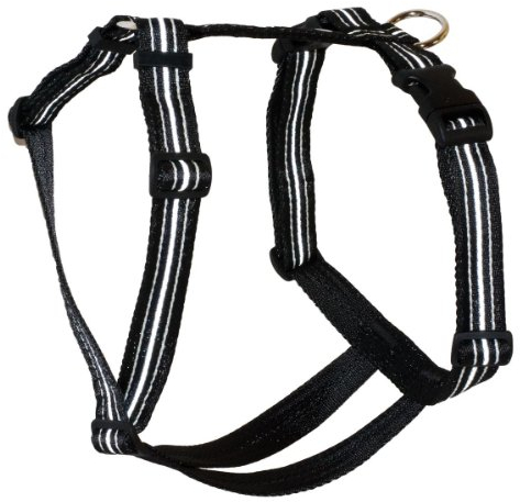 Feltmann Brustgeschirr Soft Nylonband, Reflexband, Schwarz, 50-65cm, 20mm
