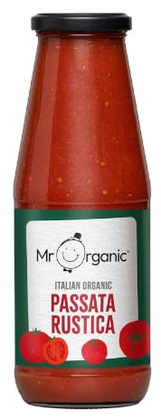 Mr Organic Passata Rustica - 690g, Italian Tomatoes | Sun-ripened Italian Organic Tomatoes - Made in-house - Authentic Italian - Organic & Vegan