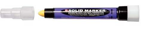 SAKURA Solid Marker Slim Yellow - High Temp Permanent Paint Stick - 8 mm Diameter - Mark Dust Rust - Indoor Outdoor Use - Quick Dry Virtually Odorless