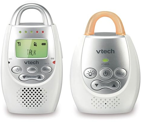 RIIMUHIR VTech DM221 Audio Baby Monitor with up to 1,000 ft of Range, Vibrating Sound-Alert, Talk Back Intercom & Night Light Loop