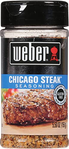 Weber Chicago Steak Seasoning, 5.5 oz (Pack of 8). Item is a 5.5 oz.