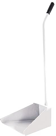 VERDELOOK | Alzaimmondizia in Metallo Verniciato in Colori Assortiti con Manico Antiscivolo, Paletta Polvere, 33x70 cm