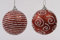 Weihnachtskugeln 2er Set in rot/Silber Baumkugeln Kugeln Glitterkugeln mit Perlen
