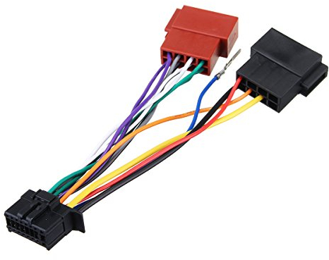 Sound-way ISO Wiring Adaptor Cable Connector compatible with Pioneer Car Radio 16 Pin, Color May Vary
