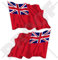 British Red Ensign Merchant Waving Flag Großbritannien UK 7,6 cm (75 mm) Bumper Sticker, Aufkleber Vinyl X2