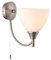 Endon Alton Classic Satin Chrome Single E14 Dimmable Pull Cord Switch Wall Light Uplighter
