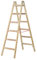 Hymer 7141012 Holz-Sprossenstehleiter, 2x6 Sprossen