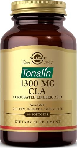Solgar Tonalin CLA Softgels - Pack of 60 | Omega-6 Essential Fatty Acids Derived from Safflower Seed Oil - Free from Sugar, Salt & Starch
