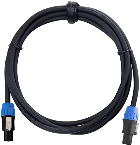 Pronomic pro-line BOXSP4-2.5 Lautsprecherkabel 4x 2,5 mm² - Professionelles Boxenkabel für DJ & PA - Länge: 2,5 m - Stecker: 4-Pol Speakon-kompatibel - Spannzangen-Zugentlastung - Schwarz