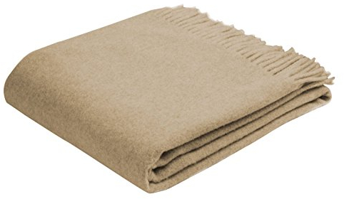 Bocasa Biederlack Conny Decke, Baumwollmischung, Camel, 130x170 cm