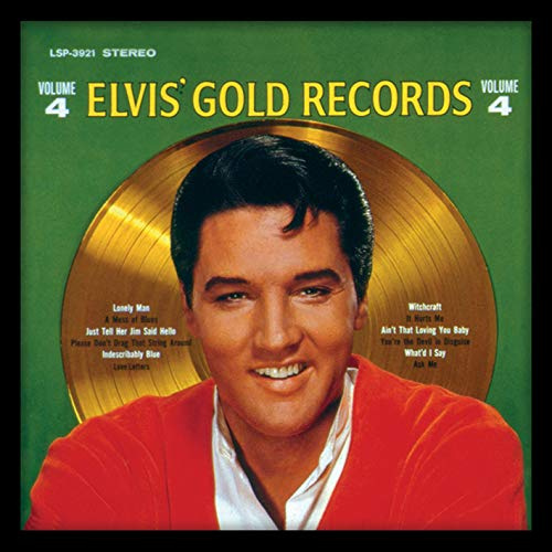 Elvis Presley 'Goldene Schallplatte' Memorabilia, 31.5 x 31.5 cm