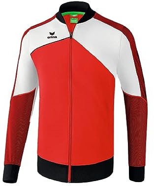 ERIMA Herren Jacke Premium One 2.0 Präsentationsjacke, rot/weiß/schwarz, S, 1011802