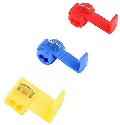 QitinDasen 50Pcs Rápido Empalme Cable Conectores Set, Conectore Rama Empalme Eléctricos, Rápido Terminales de Empalme Crimp Electrical (20Pcs Rojo, 20Pcs Azul, 10Pcs Amarillo)