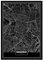 Panorama Aluminium Dibond Weiß Karte Schwarz von Madrid 21 x 30 cm - Gedruckt auf qualitativ hochwertigem Aluminium Dibond Weiß - Wandbild Wohnzimmer - Bilder Schlafzimmer Vintage - Deko Hause