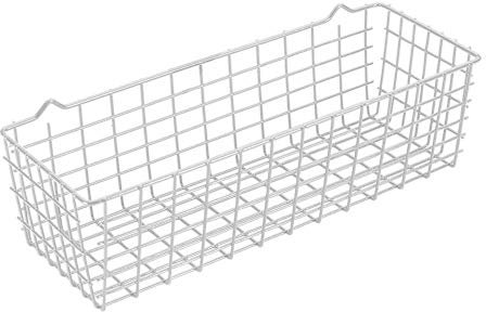 Gravidus Allzweckkorb Metall Weiß - Rostbeständig stoßfest - Vielseitiger Aufbewahrungskorb für Küche und Werkstatt mit einfachem Aufhängungssystem