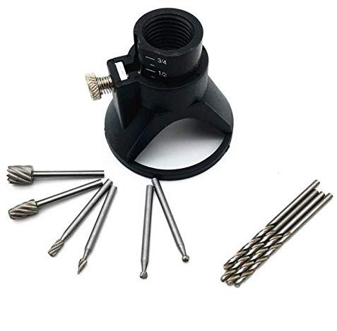 NOKOJKZ Metal HSS Router Tool Cutting Guide Attachment Kit Drill Carving Rotary Locator