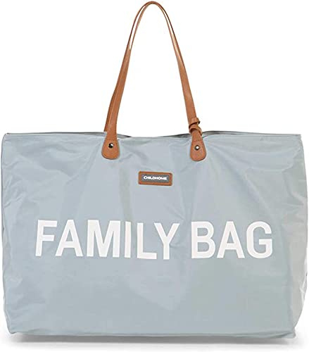 Childhome, Family Bag, Wickeltasche, Reisetasche/Wochenendtasche, Großes Fassungsvermögen, inkl. abnehmbarer Tasche, Grau/Ecru