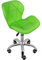 Charles Jacobs Home Office Swivel Computer Desk Chair with a Height Adjustable Chrome base and Wheels - Green PU