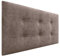 DHOME Kopfteil, gepolstertes Bett Kopfteil 8cm dick. Gepolstertes Kopfteil ACUALINE Stoff und Kunstleder. Bett-Kopfteile (Stoff Braun, 105cm (Betten 80/90/105))