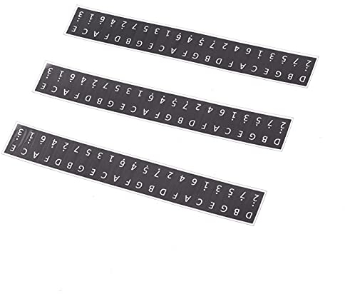 17 Key Kalimba Sticker, High Adhäsion Paper Material Keys Stickers zum Auswendiglernen von Notizen für Anfänger(Schwarz)
