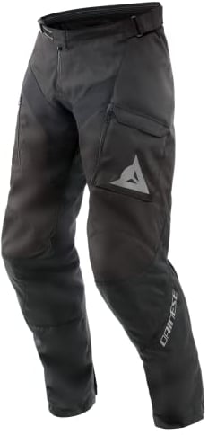 Dainese - Cherokee Tex Pants, Pantalones de moto Off-road, Pantalones de Moto para Hombre, Protectores de Rodilla Extraíbles, Caderas Ajustables, Cierre Micrométrico, Negro, 56