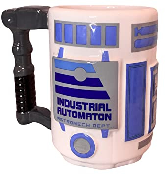 Star Wars Taza coleccionable esculpida de cerámica R2-D2 de 14 oz (sin BPA)