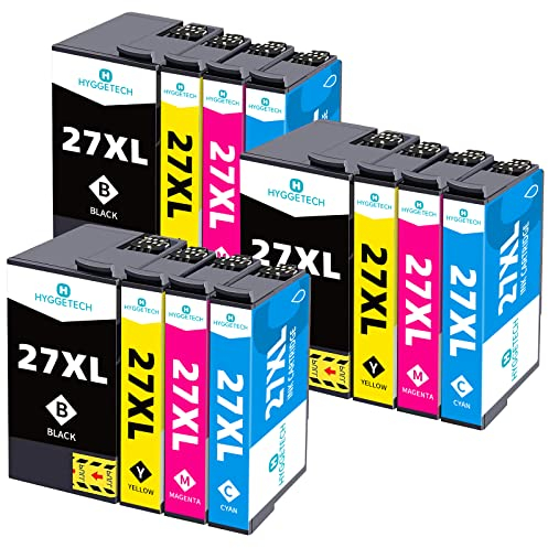 Hyggetech 27XL Kompatible Tintenpatronen für Epson 27 27XL Tintenpatronen Kompatibel mit Epson Workforce WF-7210DTW WF-7710DWF WF-7720DTWF WF-3620DWF WF-3640DTWF WF-7110DTW WF-7610DWF WF-7620DTWF