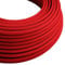 LEDSone 2 cavi rotondi in tessuto di colore rosso, 5 metri, stile vintage italiano intrecciato 0,75 mm, cavo elettrico flessibile per illuminazione del Regno Unito.