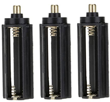 Black Cylindrical Type Plastic Battery Holder For 3x AAA To 18650 Battery Converter Box Flashlight Lamp Adapter AAA Battery Holder, Cylindrical Battery Holder, Plastic Battery Box, Battery