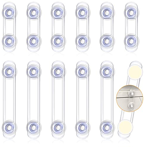 Yosemy Kindersicherung Schranksicherung 12 Stück Baby Kindersicherung Verschlüsse Schlösser für Schränke Sicherheit Schubladen Kühlschrank Transparent