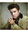 KUSTOM ART Bild im Vintage-Stil, Serie Berühmte Schauspieler Elvis Presley, Druck auf Holz, 15 x 15 cm