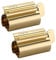 Toothpaste Squeezer 2 Pack - Metal Tube Squeezer Stainless Steel Tube Wringer UDQYQ Toothpaste seat Holder Stand (Gold)