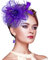 Silom Fascinators Hut für Frauen,Cocktail Tee Party Kopfbedeckung Blume Mesh Feder Fascinator Mädchen Blume Haarclip Fascinatoren Hut Braut Kopfschmuck Hochzeit Kirche Hüte, violett, 7 1/8