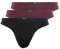 bruno banani Herren Strings Bale - 3er Set - Bequeme Herren Strings - Atmungaktive Mikrofaser - Hohe Bewegungsfreiheit - Niedrige Bundhöhe schwarz//Bordeaux//Bordeaux, XXL