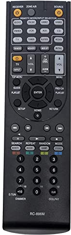 VINABTY RC-896M Fernbedienung ersetzen Passend für Onkyo AV Receiver TX-SR444 TX-SR445 TX-NR315 TX-NR444 TX-NR545 Sub RC-737M RC-801M RC-836M RC-865M RC-896M RC-762M RC-764M RC-810M