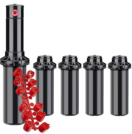 [Pack 5] Irrigatore Hunter PGP-Adj: portata da 6,40 a 15,80 metri, filettatura 3/4. Regolazione precisa dell'angolo di irrigazione: ugelli inclusi. Irrigatore di irrigazione prato pop-up PGP-Adj