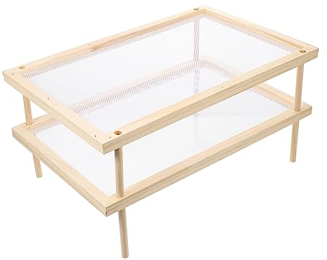 TOPBATHY Stendino Frutta Di Legno Stendibiancheria Per Noodle Essiccatore Per Alimenti in Legno Pasta Essiccatore Per Spaghetti Freschi Fatti in Casa Cibo Appeso Rete Alimentare Fai Da Te