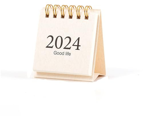 2024 Mini Tischkalender Kleiner Desktop Kalender Tragbarer Kalender für Home Office Schule