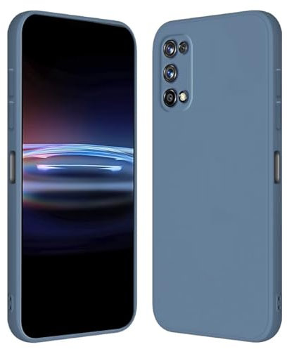 RankOne Custodia per Realme 7 Pro (6.4 Inches) Cover Morbida in Silicone TPU - Grigio lavanda