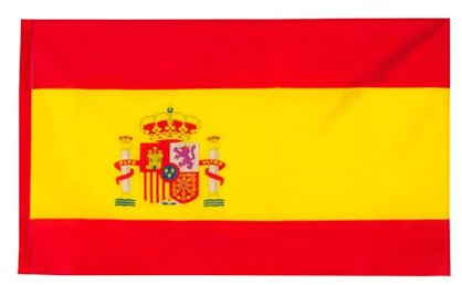 BDM Große spanische Flagge 90x60, sehr widerstandsfähige spanische Flagge, Nationalflagge außen und innen Schild