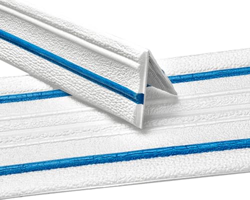 2 Stücke 14CM*4.6M Winkelprofil, Winkelleiste Selbstklebend, Fensterleisten Flachleisten Kunststoffleisten, Kantenschutz Eckschutzprofil, Kunststoffwinkel aus PVC, Kantenschutzprofil (Weißgold)